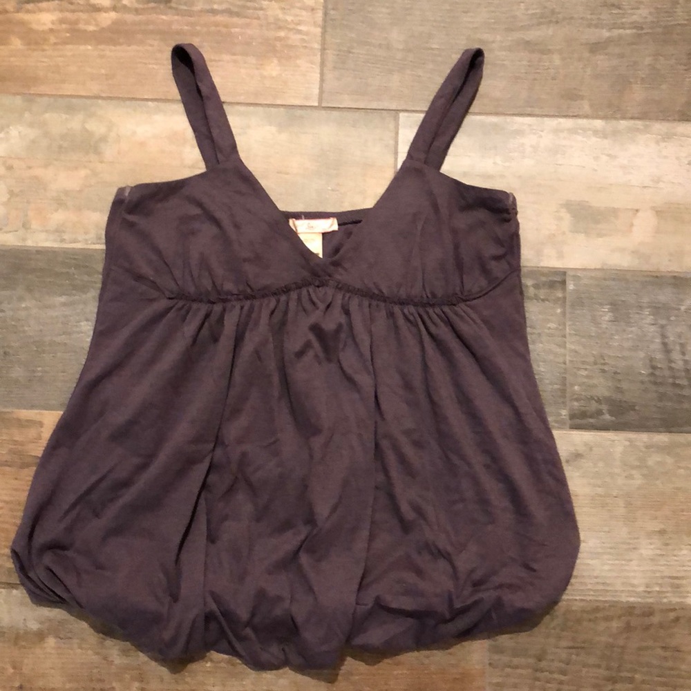 Super comfy ruched mauve cotton tank.